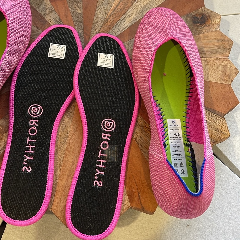 Rothy's The Square Retired. Strawberry Ice pink flat size 8 - Picture 10 of 10